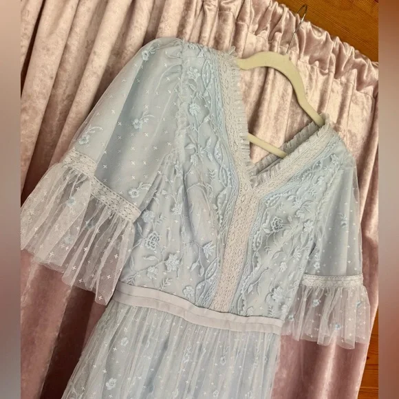 Ivy City Co. Jules Midi Dress in Baby Blue - Picture 4 of 7